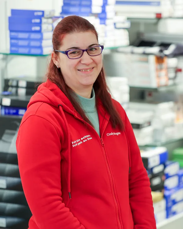 Cindy Wegner im Verkaufsraum